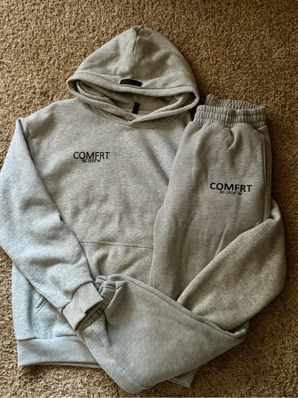 Comfrt Coordinates Mist Hoodie & Sweatpants Set M/S